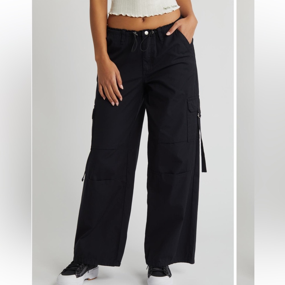 PACSUN WIDE LEG CORTON CARGO PANTS